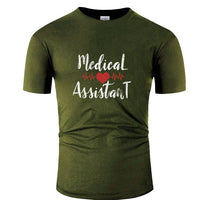 Cute Medical Assistant Heartbeat Love Heart Nurse Scrub T Shirt Men Summer Men's T-Shirts 2020 Tshirt Gift Tee Top